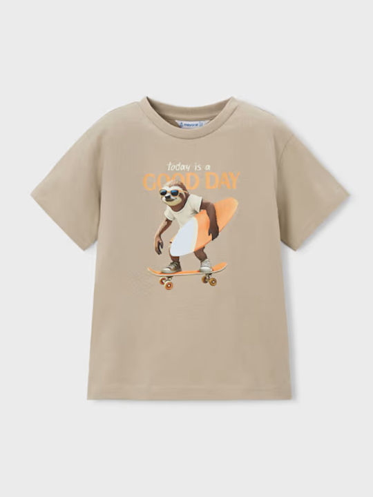 Mayoral Kinder-T-Shirt Beige Good Day