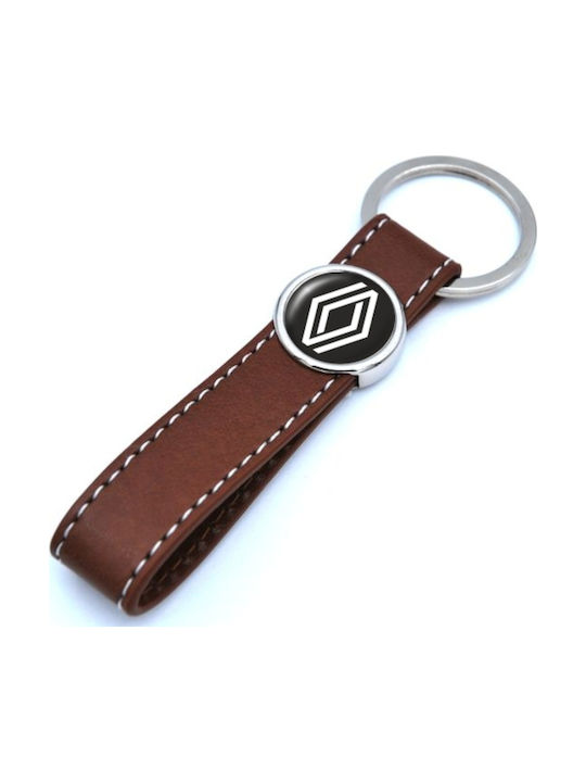 Breloc Piele Curea Maro Logo Email Renault 10248-k