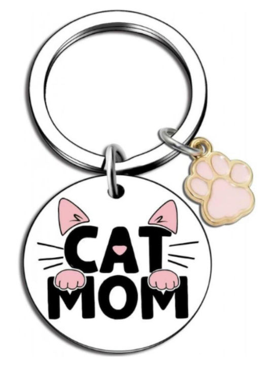 Keychain Cat "cat Mom" Diam. 3cm
