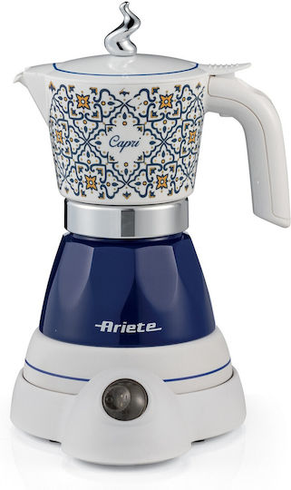 Ariete Moka Electric Stovetop Espresso Pot for 400W Blue