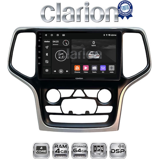Clarion Car Audio System for Jeep Grand Cherokee 2014 > 2019 (Bluetooth/USB/WiFi/GPS/Apple-Carplay/Android-Auto)