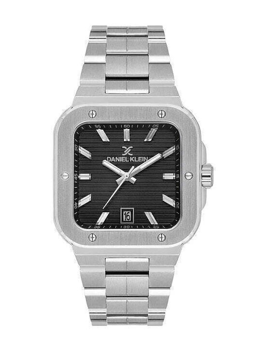 Daniel Klein Herrenuhr Batterie mit Silber Meta...
