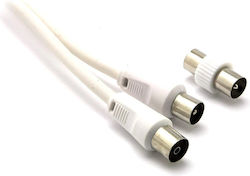 G&BL Καλώδιο Κεραίας Coax male - Coax female Λευκό 2m G&BL Καλώδιο Κεραίας Coax male - Coax female Λευκό 2m