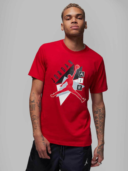 Jordan Jordan Herrenblusen Kurzarm Rot