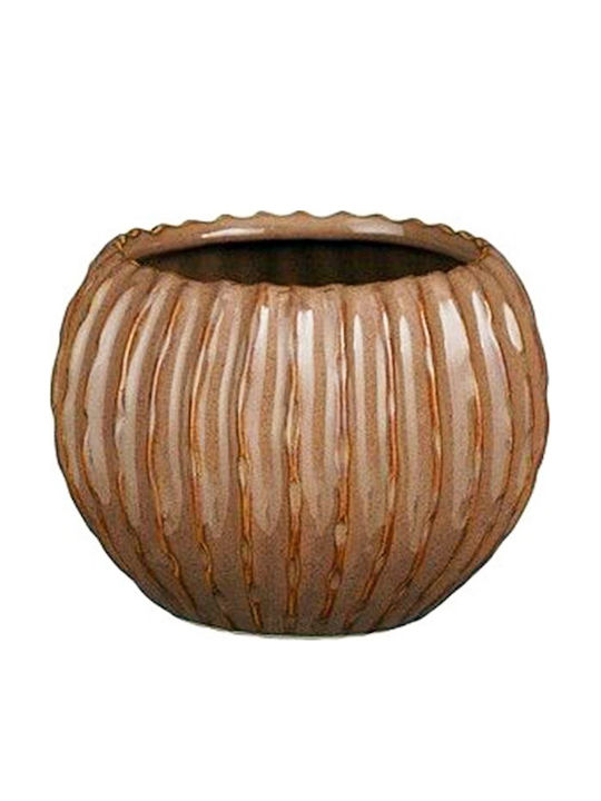 Atmosphera Pumpkin Ceramic Plant Pot Orange 12x12cm