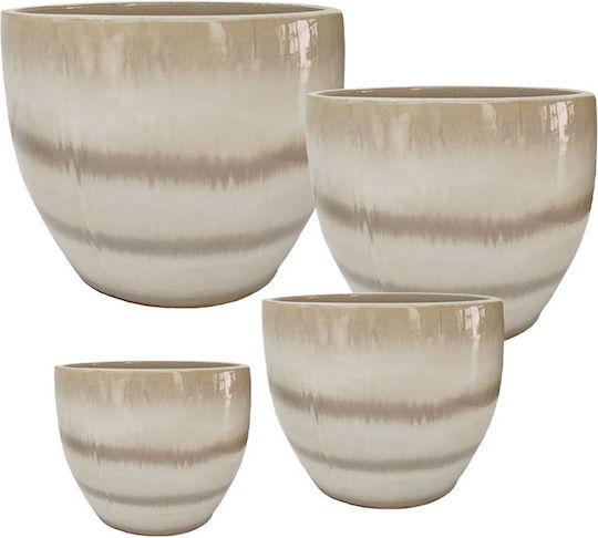 Marhome Übertopf Keramik Beige