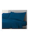 Sheet Double with Elastic 140x200cm. Reactive Navy