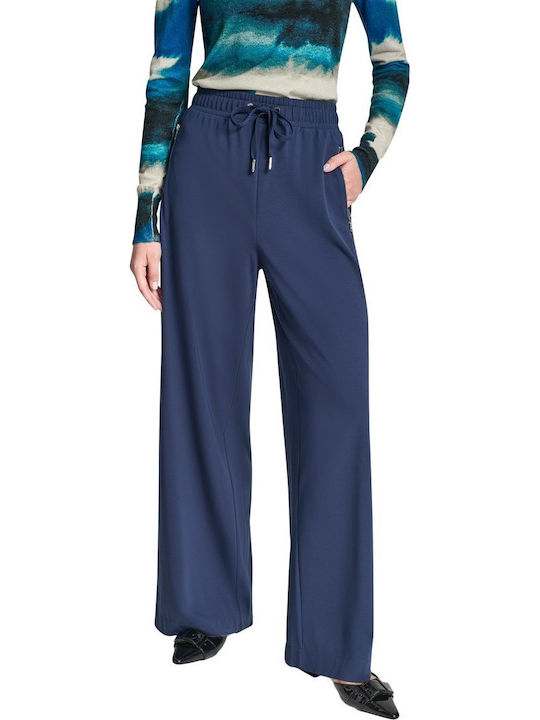 DKNY Women's Fabric Trousers Blue