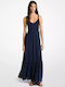 Georgette Maxi Φόρεμα Navy Μπλε