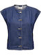 Women's Denim Long Sleeve Shirt Medium Blue Denim