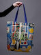 Pitex Einkaufstasche Schulter Tasche Samt Tote Bag Cat's House