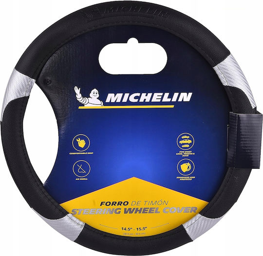 Michelin Steering Wheel Cover Black Grey Stitching 36.8 39.4cm Wml-1000-g