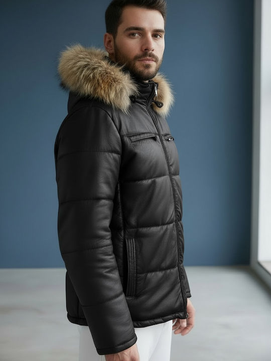 Newton Leather Lederjacke Winter Jacke Black