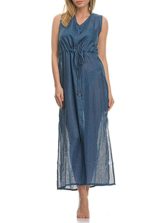 Sunday Habits Beach Dress Blue