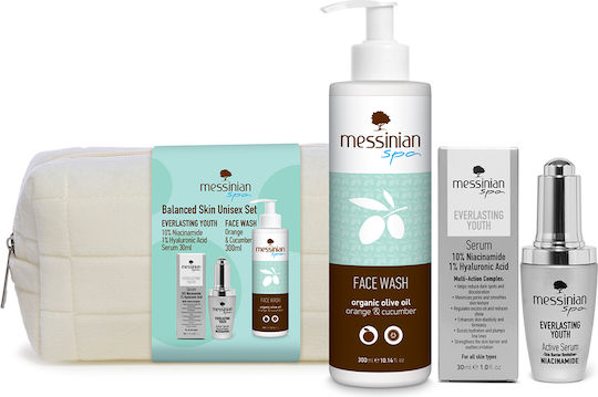 Messinian Spa Balanced Skin Σετ Περιποίησης για Αντιγήρανση, Ενυδάτωση & Καθαρισμό Προσώπου 3τμχ