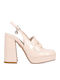 Pumps mit Riemchen Weiß