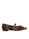 Pointy Leopard Ballerinas Brown