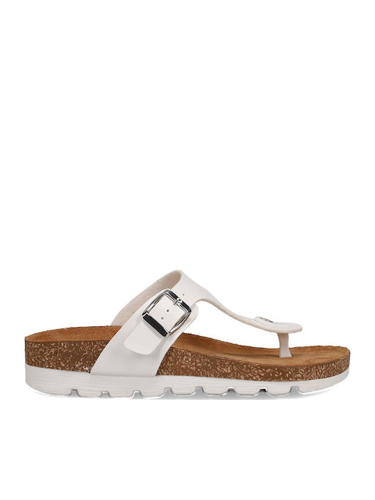 Women's Flat Sandals in White Color