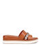 Damenplattformen Tabac Braun