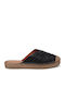 Lederne Damen Espadrilles in Schwarz Farbe