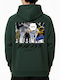 Hoodie One Piece Bad Ass Luffy Pop Culture Forest Green