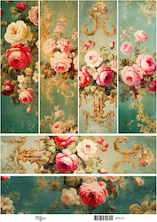 Decoupage Maja's Memories 30x42cm Grüne Tapete ...