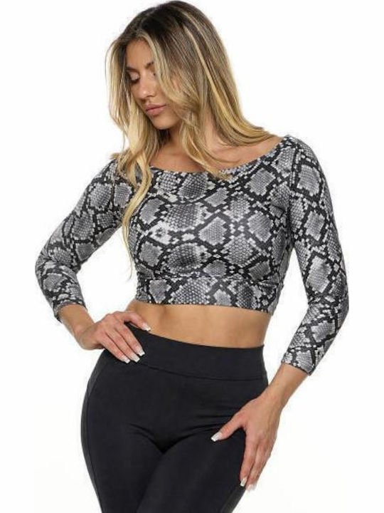 Bodymove Women's Athletic Crop Top Long Sleeve ...