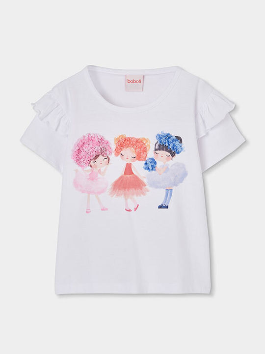 Kids Top Short-sleeved White