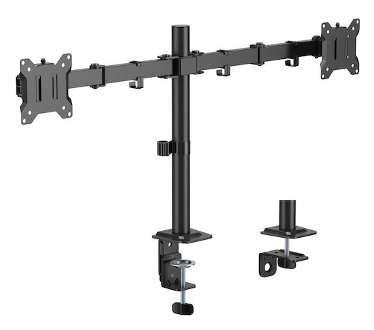 Powertech Βάση Γραφείου για 2 Οθόνες έως 32" με Βραχίονα (PT-1552)