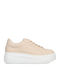 Damen Flatforms Sneakers Beige
