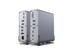 Nordic USB-C Docking Station with HDMI/DisplayPort 4K PD Ethernet (DOCK-221)