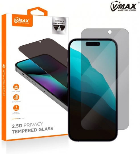 Vmax 2.5D Privacy Tempered Glass (iPhone 17 Pro Max / iPhone 16 Pro Max)