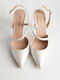 Pantofi cu toc cu Toc Stiletto & Curea Albe