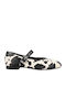Leopard Ballerinas White