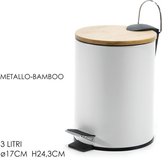 Vestiamo Casa Metallisch Badezimmer Mülleimer Weiß