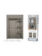 Vestiamo Casa Fabric Wardrobe with Zipper and Shelves in Gray Color 110x46x168cm