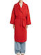 Γυναικεία Κόκκινη Καμπαρντίνα Oversized