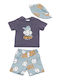 Kinder-Set mit Shorts Sommer 2Stück Anthracite