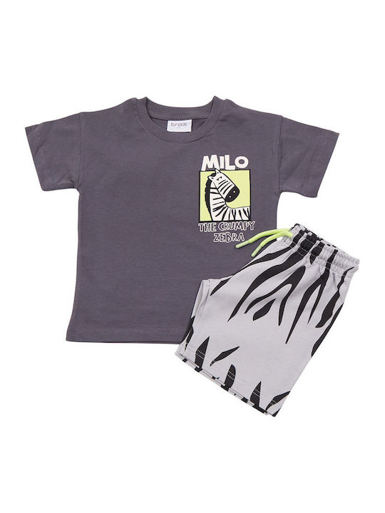 Trax Kinder-Set mit Shorts Sommer 2Stück Gray Trax Kinder-Set mit Shorts Sommer 2Stück Gray