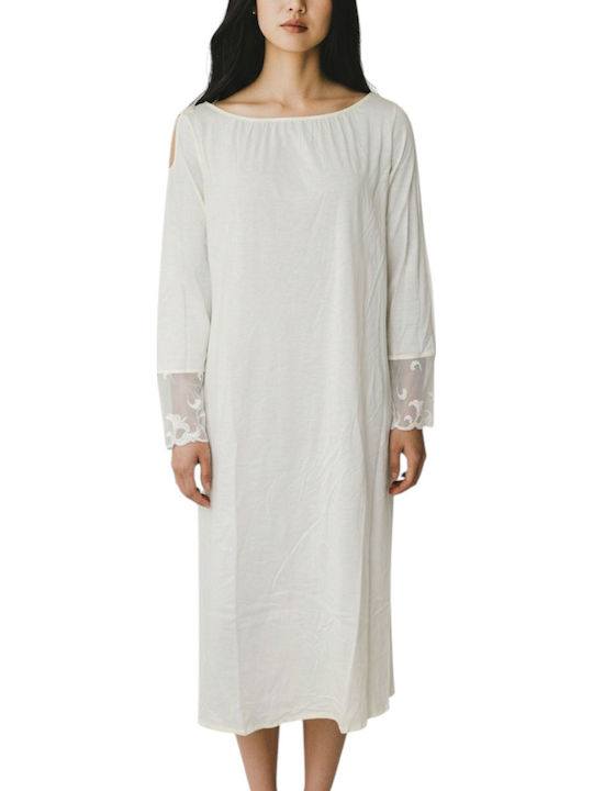 Hanro Winter Women's Nightdress Cream