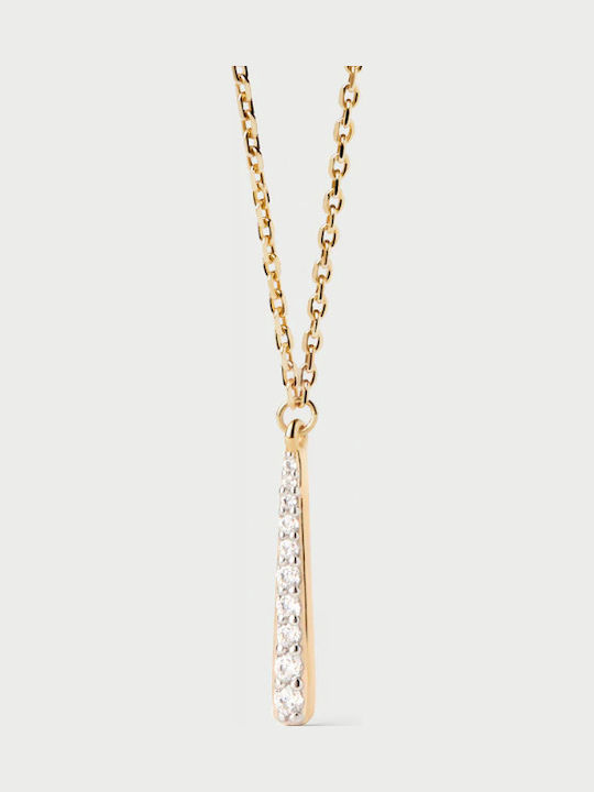P D Paola Necklace from Gold Plated Silver with Zircon