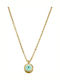 Oxzen Necklace Eye from Gold Plated Steel