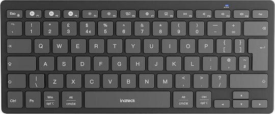 Inateck Ultra Slim Ασύρματο Bluetooth Πληκτρολόγιο για Tablet Αγγλικό US Γκρι