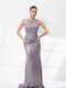 Summer Maxi Evening Dress Metallic