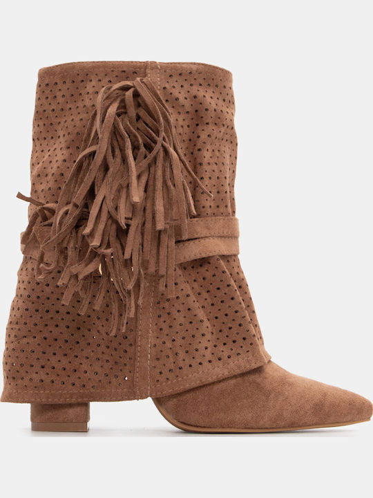 Luigi Suede Women's Ankle Boots with High Heel ...