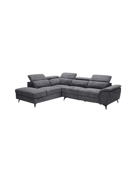Romeo Corner Couch with Right Corner Grey 284x224x76 cm E9584,10
