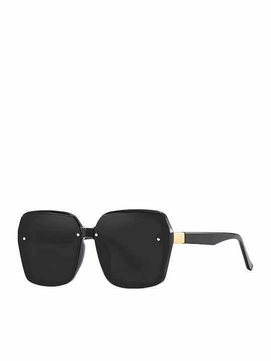 King Unisex Γυαλιά Ηλίου με Μαύρο Σκελετό και Μαύρο Polarized Φακό SUNKI345-SN004