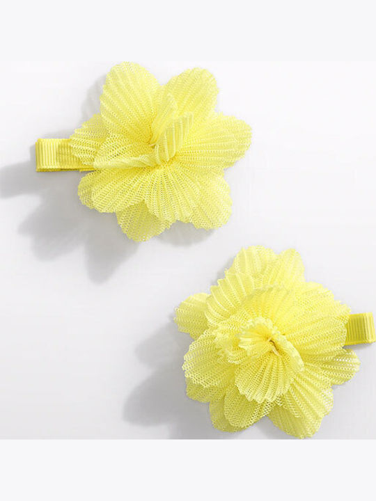 Abel & Lula Set Kids Hair Clips with Flower Bob...