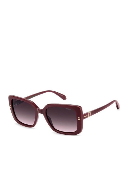 Polaroid Unisex Sunglasses With Red Horn-Rimmed Frame And Red Lens PLD4199/S/X 8CQ/XW