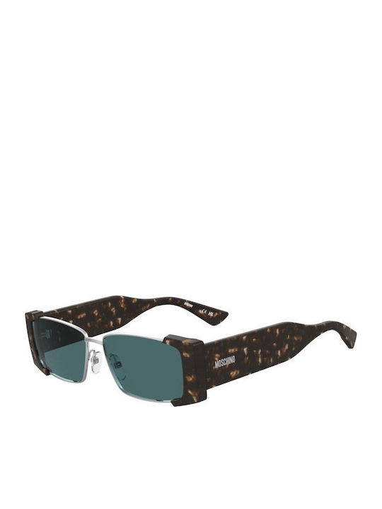 Moschino Unisex Sunglasses With Blue Metallic F...